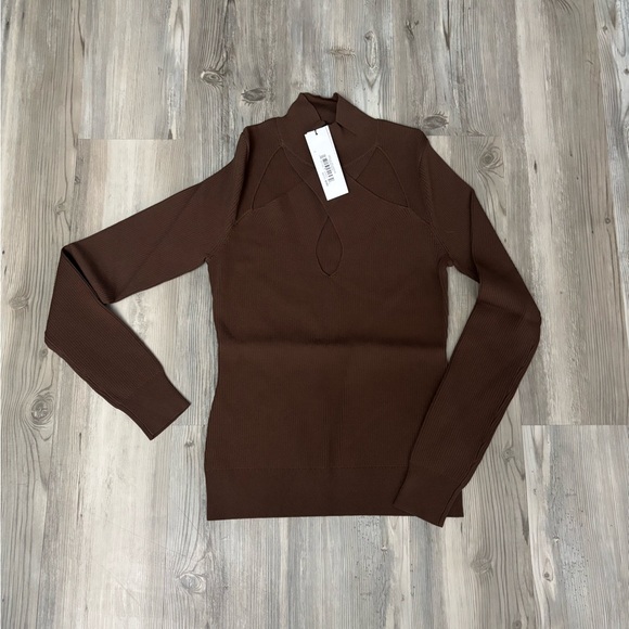 The Drop NWT Cecelia Coffee Bean Brown Women's Sweater - Picture 1 of 8